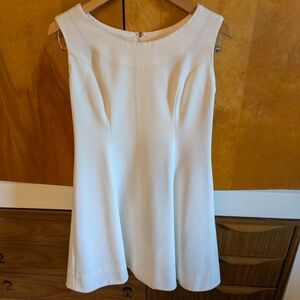 Chic White Sleeveless Mini Dress